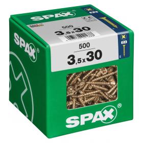 Spax schroef pozidrive verzinkt 3,5x30mm 500st