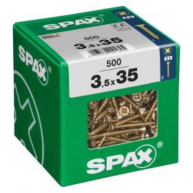 Spax schroef pozidrive verzinkt 3,5x35mm 500st
