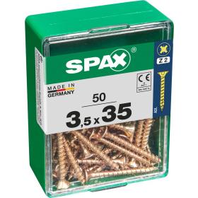 Spax schroef pozidrive verzinkt 3,5x35mm 50st