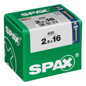 Spax schroef pozidrive verzinkt 2,5x16mm 400st