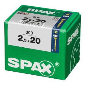 Spax schroef pozidrive verzinkt 2,5x20mm 300st