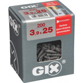 Spax GIX gipsplaatschroef philips verzonken kop 3,9x25mm 200st