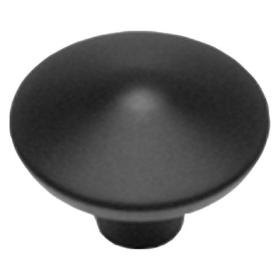 Starx knop gelakt aluminium mat zwart 2,5cm