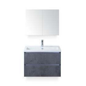 Sanox badkamermeubel Vogue 41x81x49cm beton antraciet met spiegel