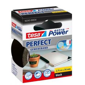 Tesa Extra Power Perfect textieltape zwart 38mm 2,75m