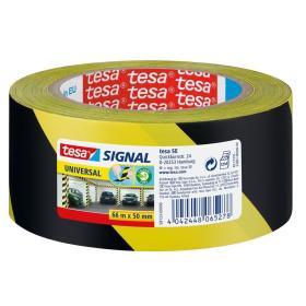 Tesa Universal Signal waarschuwingstape 58133 geel zwart 50mm 66m