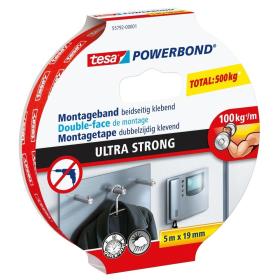 Tesa Powerbond Ultra Strong montagetape wit 19mm 5m