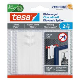 Tesa Powerstrips klevende spijker rechthoek kunststof wit 2st