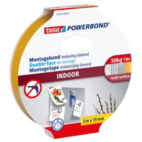 Tesa Powerbond Indoor montagetape wit 19mm 5m