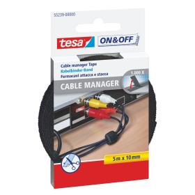 Tesa On&Off kabelbinder rond 10mm zwart