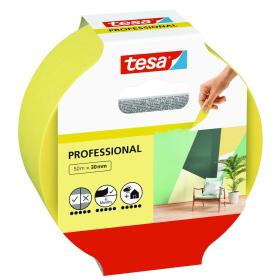 Tesa Proffesional afplakstape geel 30mm 50m
