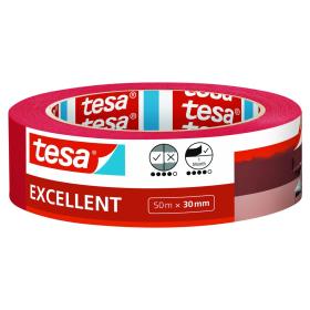 Tesa Excellent afplaktape rood 30mm 50m