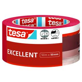 Tesa Excellent afplaktape rood 50mm 50m