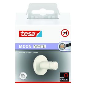 Tesa Moon handdoekhaak rond metaal lijm kit wit