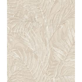 Vliesbehang Palm leaf bladeren beige 53cmx10m