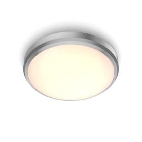 Productafbeelding van Philips Doris LED plafondlamp ⌀22cm nikkel kunststof.