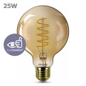 Philips LED globelamp dimbaar E27 4W goud 9,6x14,3cm