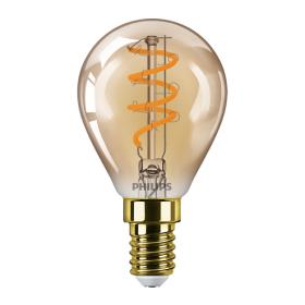 Philips LED kogellamp dimbaar E14 3W goud 4,6x8cm