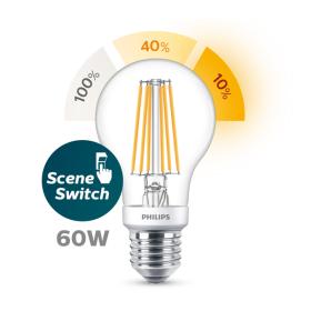Philips LED standaardlamp dimbaar E27 7,5W helder 6x10,4cm