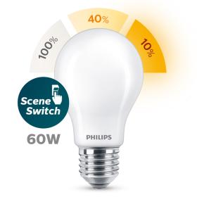 Philips LED standaardlamp dimbaar E27 7,5W mat 6x10,6cm