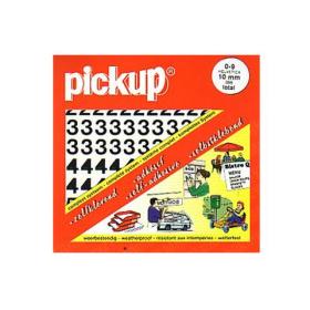 Pickup Helvetica plakcijfer boekje 0-9 mat zwart 20mm