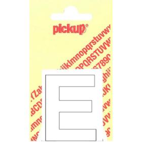 Pickup Helvetica plakletter hoofdletter E wit 60mm