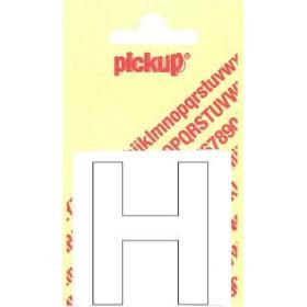 Productafbeelding van Pickup Helvetica plakletter hoofdletter H wit.