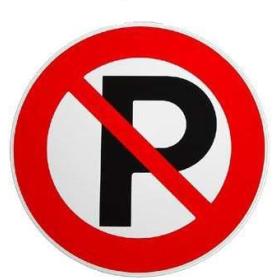 Pickup pictogram verboden te parkeren 100x100mm