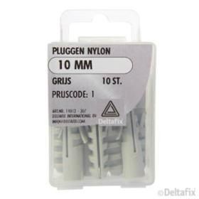 Productafbeelding van Pluggen nylon grijs 10mm.