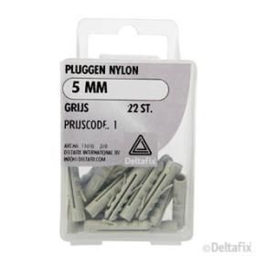 Productafbeelding van Pluggen nylon grijs 5mm.