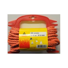 Polypropyleen touw op haspel oranje 6mmx10m