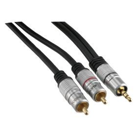 Productafbeelding van Q-Link tulp/stereo kabel 2RCA/3,5mm zwart 2m.