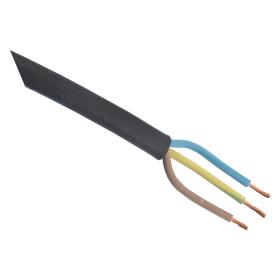 Rubber kabel glad 3x2,5 zwart 10m