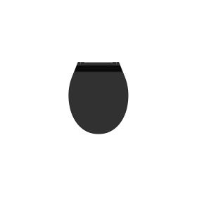 SLIM BLACK ultra dunne Duroplast WC-Bril met soft-close en afklikbaar, zwart