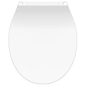 SLIM WHITE ultra dunne Duroplast WC-Bril met soft-close en afklikbaar, wit