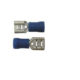Productafbeelding van Skandia kabelschoen vlakstekerhuls blauw 10 stuks.