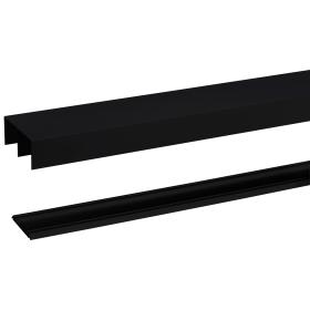 StoreMax schuifdeurrail R-40/R-60 aluminium mat zwart 180cm