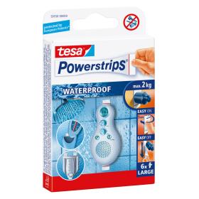 Tesa Powerstrips strips large waterproof wit 6 stuks