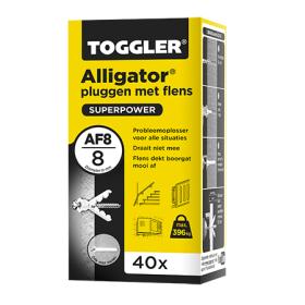 Toggler Alligator muurplug kunststof 8x40mm 40st