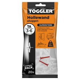Toggler TA hollewandplug kunststof 3-6mm 20st
