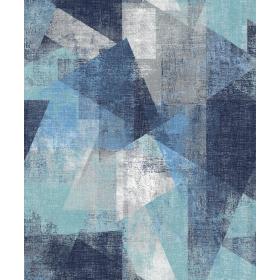 Vliesbehang vormen blauw, grijs 53cm x 10m PP3601